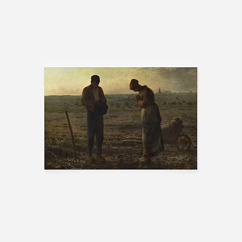 Jean-Francois Millet - El Ángelus (1859) - Póster de pintura clásica, regalo de arte Tamaño A5 (5.827 x 8.268 in)