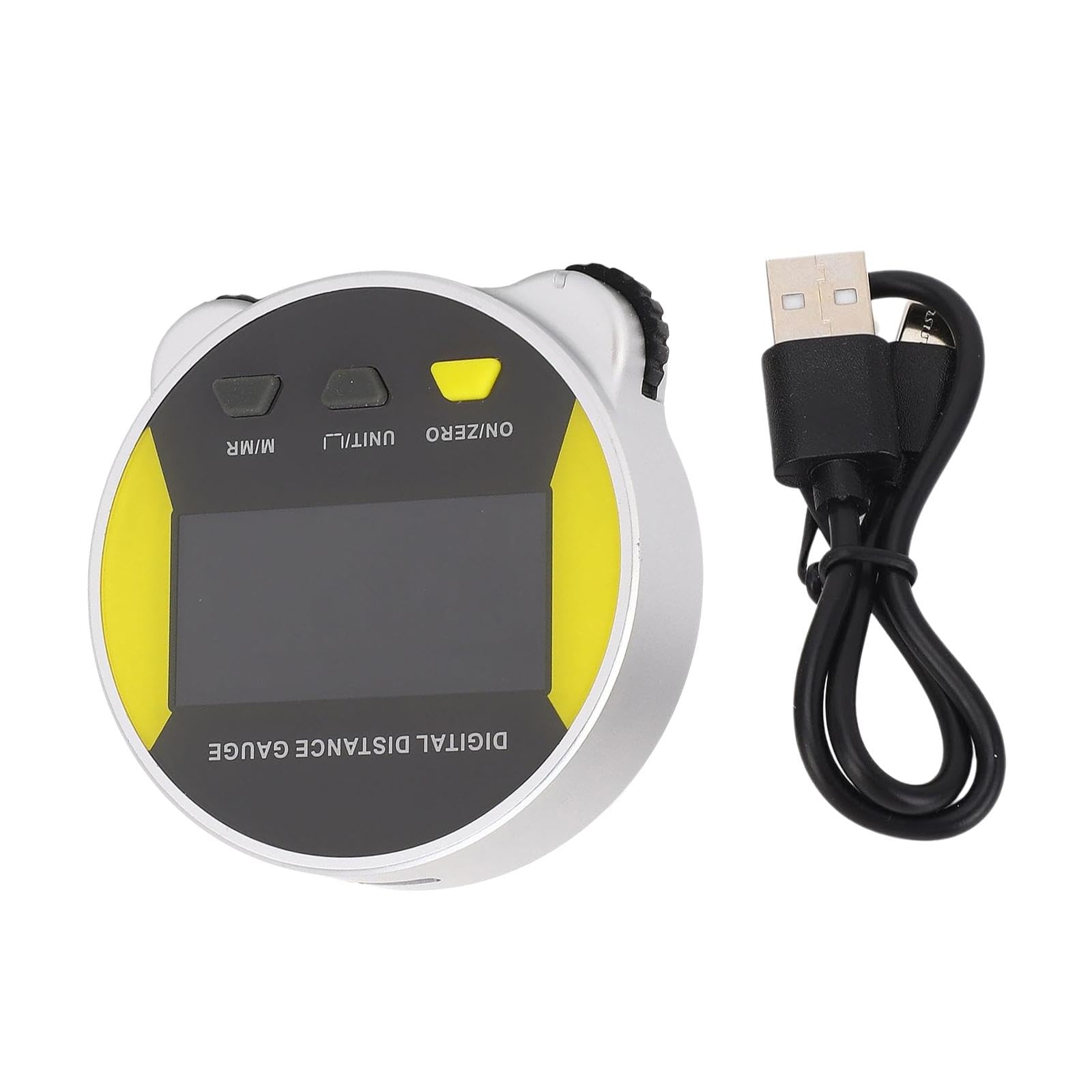 Cinta Métrica Electrónica con Pantalla, Herramienta de Medición Pequeña Y Precisa, Regla Enrollable para Superficies Planas, Diámetros Y Curvas, Amarillo