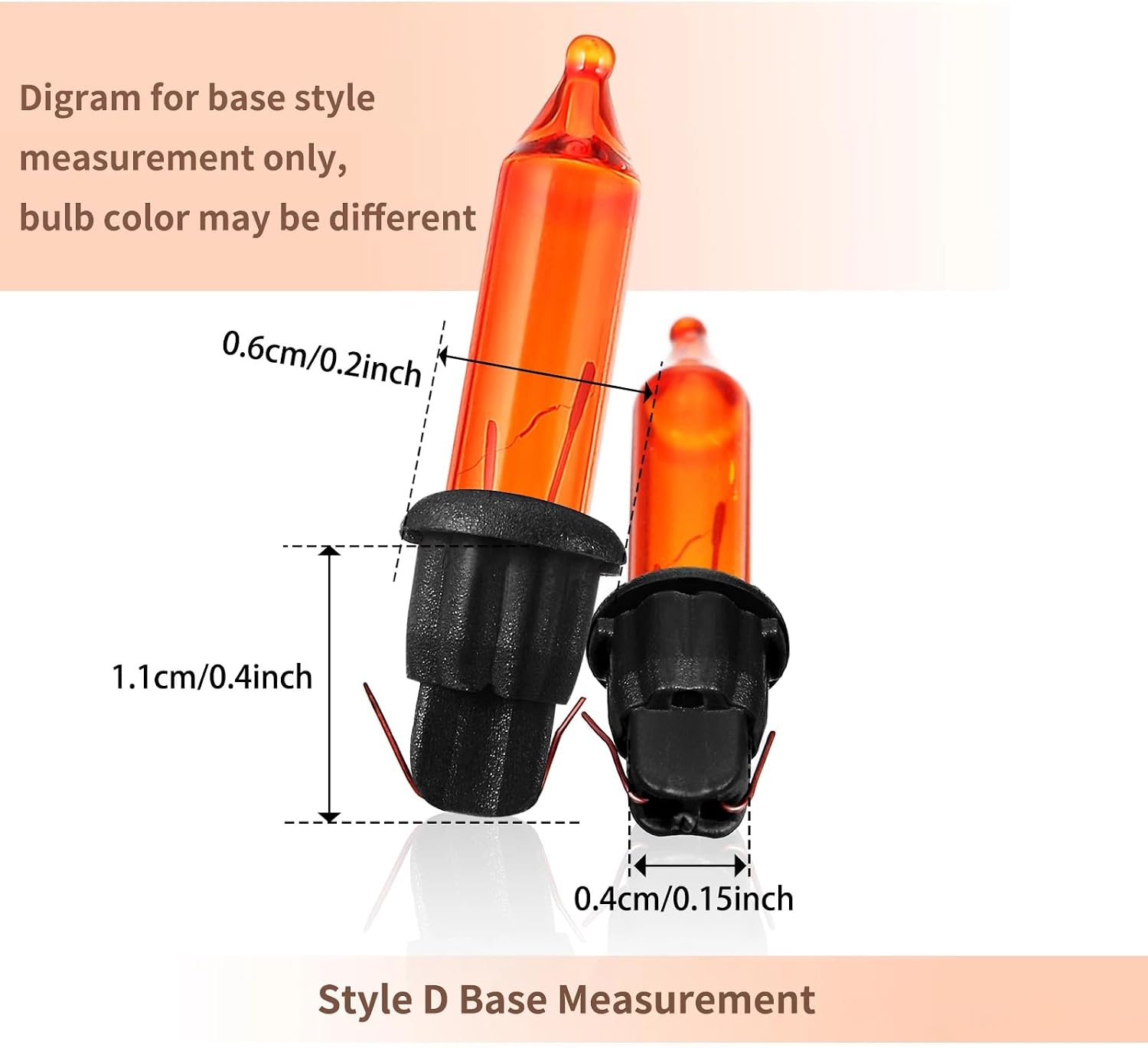 500 Pcs 2.5V Halloween Replacement Bulbs, Black Base with Orange Bulb