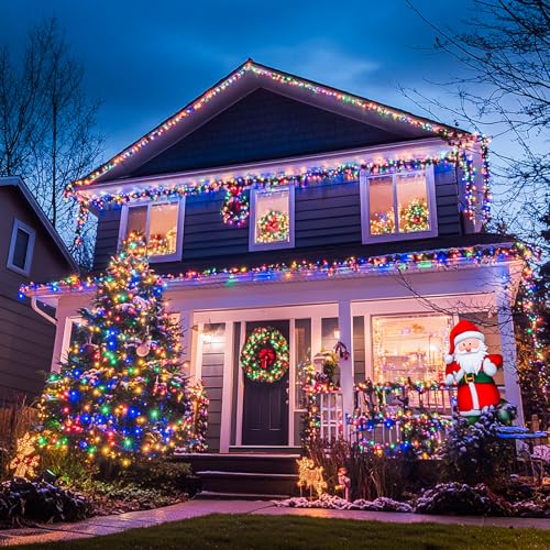 JMEXSUSS 168FT 600 LED Christmas Decor String Lights - 8 Modes Multicolor Christmas Lights Outdoor/Indoor Waterproof Plug-in Party Holiday Xmas Decorationsons by JMEXSUSS - Image 6
