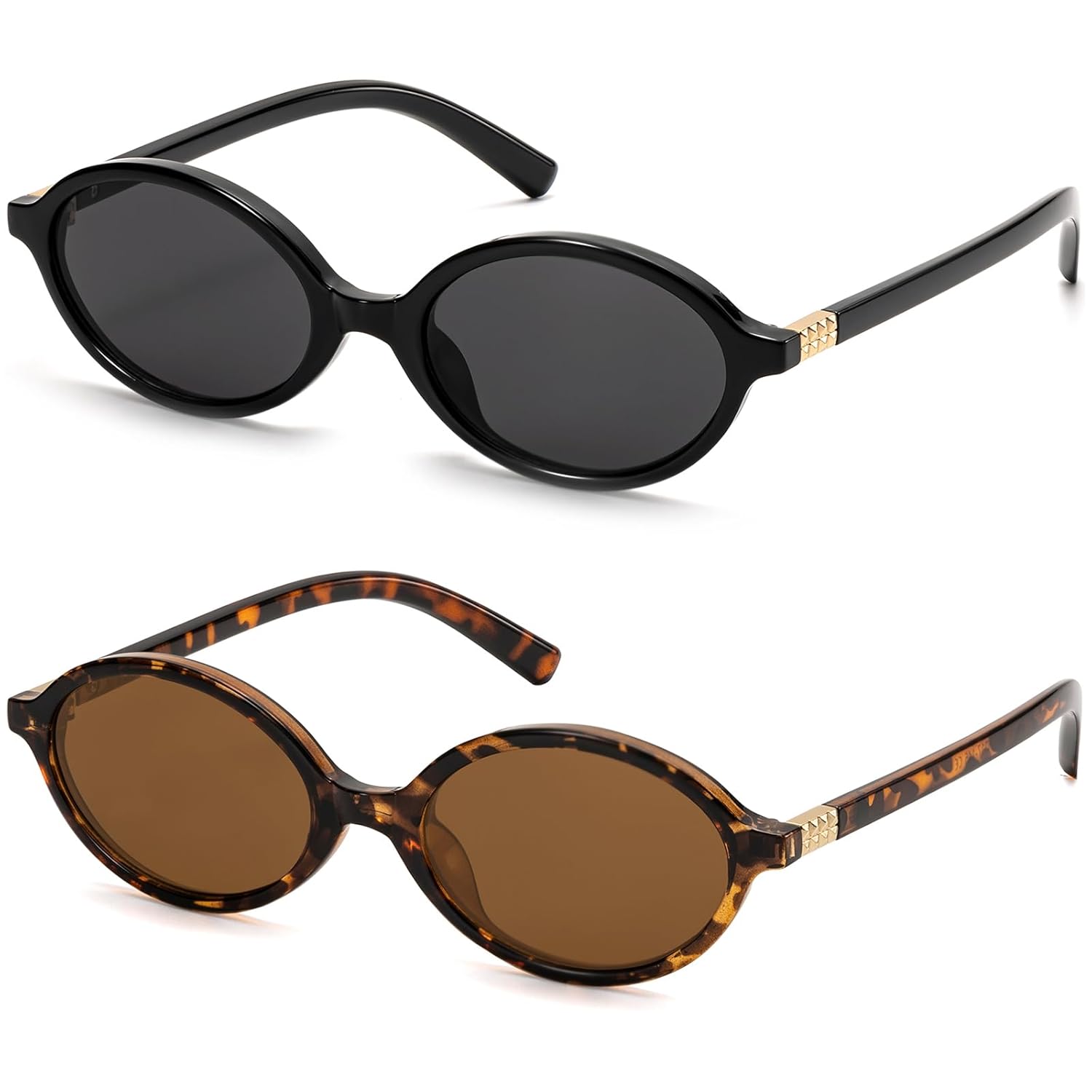 Retro Oval Sunglasses for Women Vintage 90s Y2K Trendy Designer Sun Glasses