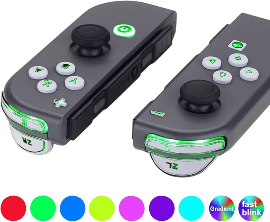 eXtremeRate 7 Colors 9 Modes NS Joy con DFS LED Kit, Multi-Colors