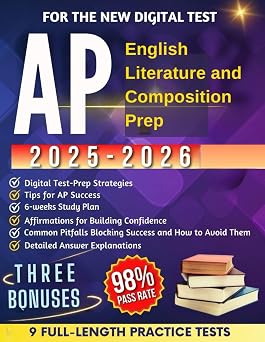 AP English Literature and Composition Prep 2025-2026 9 Full-Length Practice Tests, Detailed Answer Explanations, and Content Review to Guide You Through Your Exam New Edition