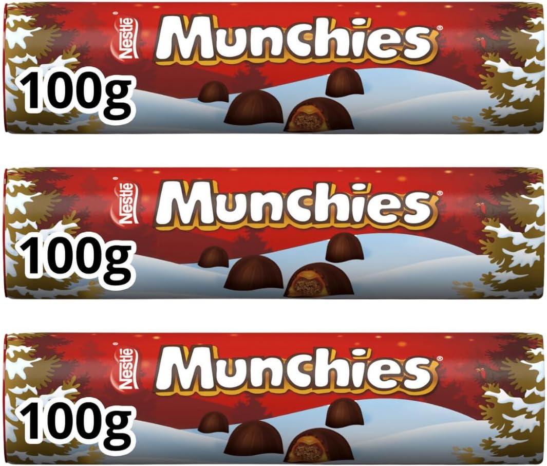 Sweet Treat Bundle with Munchies Milk Chocolate & Caramel Giant Tube 100g (3 Pack)