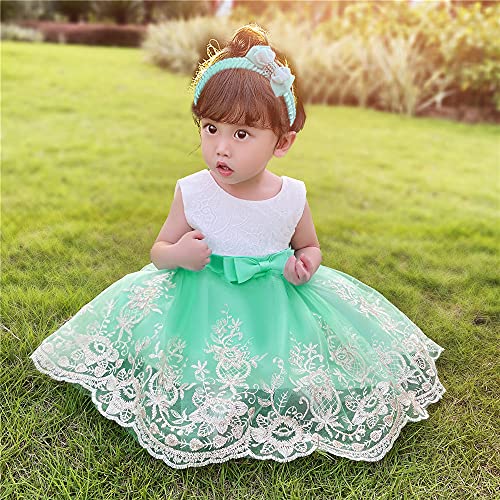 Baby Girls Embroidered Lace Dresses Christening Special Occasions Gown 18M 24M Green 90 #TOP3