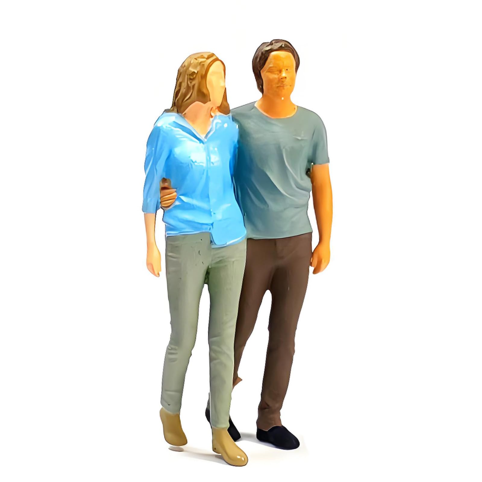Shurhome Precisions Sized 1: 64 Resin Miniature Couple Statue for Architectural Models Train Set and Creative Scene Arrangements Couple Figurine