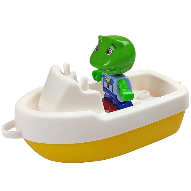 Foto 8 de 8 de AquaPlay Harbour Waterbahn - Juego de Agua para Exteriores con Tren, Barcos y 2 Figuras de Juego, Juguete…