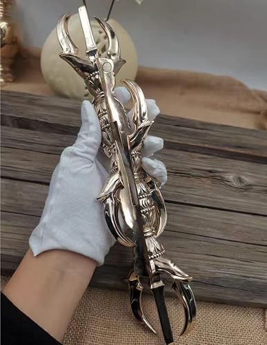 密教法具・真言宗 五鈷杵 人形五鈷杵 金剛杵 真鍮 仏具 法具 神具 長さ22.5cm