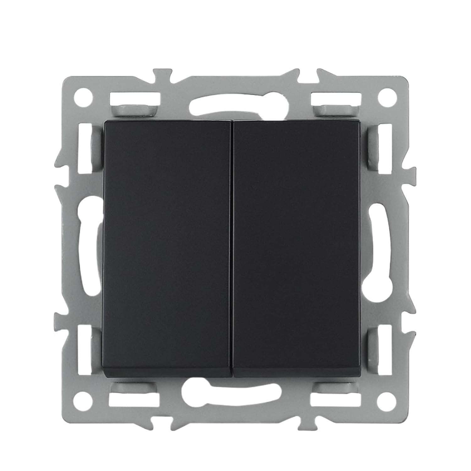 F6 EU FR UN sockets and switches Dimmer，Series Multiple Frames White Tempered Glass Panel Module DIY(2gang 2way)