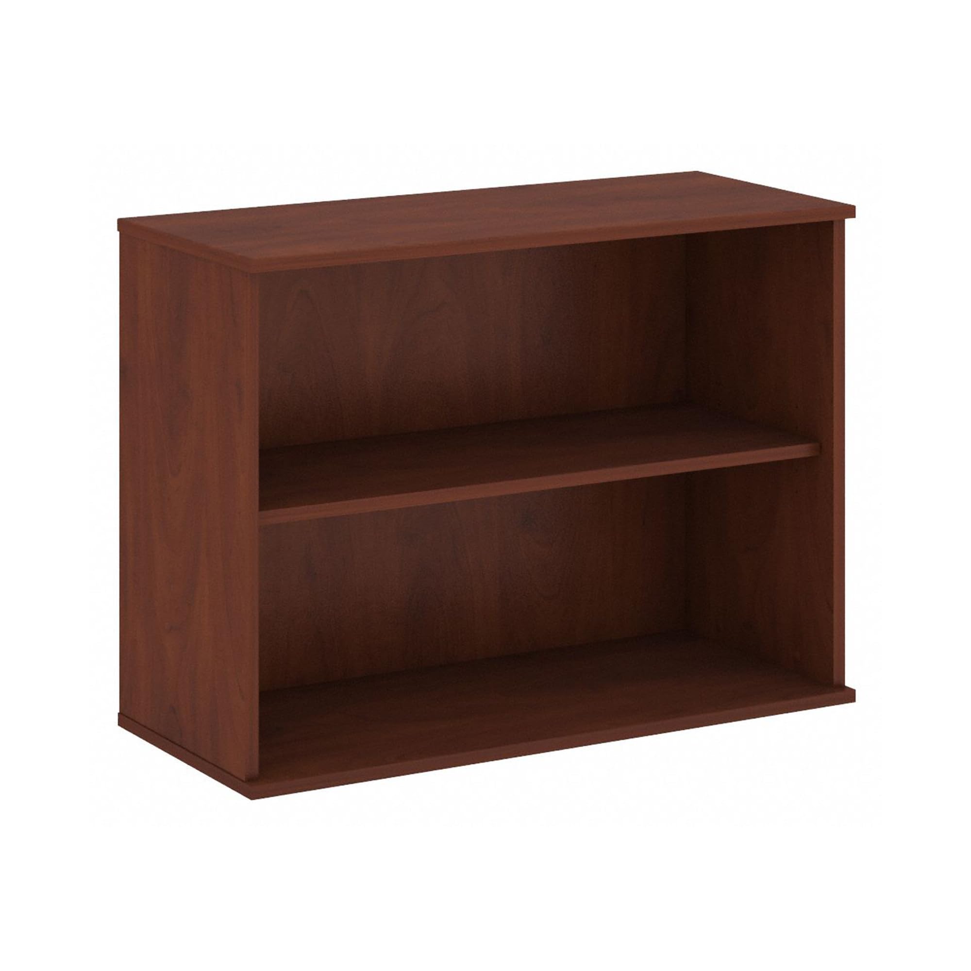 Bush Business Furniture Small 2 Shelf Bookcase in Hansen Cherry, Low Bookshelf for Home Office or Living Room