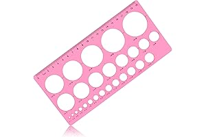 Circle Templates Measuring Geometry Ruler, Shape Stencils Drawing Set
