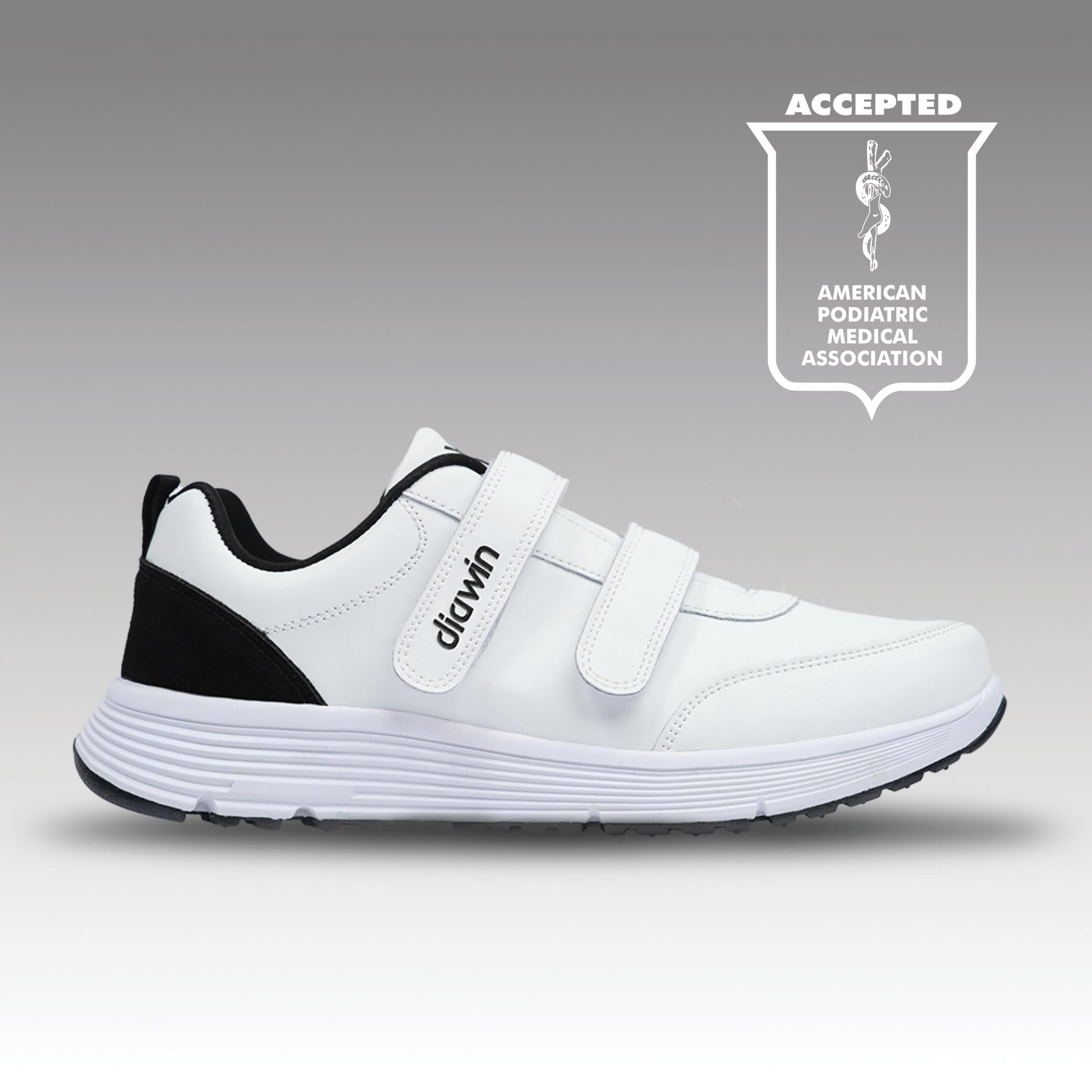 diawin Chaussures en Cuir Véritable Larges pour Hommes et Femmes – Avant-Pied Large, Profondeur Supplémentaire, Confort Pieds Gonflés, Idéal pour Diabétiques