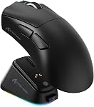 ATTACK SHARK V3 PRO Ultraléger sans fil 62g Esports Souris de jeu-Black RGB Dock de charge magnétique,1K Polling-25K DPI-PAW3311 Capteur Wired/BT/2.4Ghz programmable,BK52820 IC pour PC Jeu d'ordinateur portable Mac