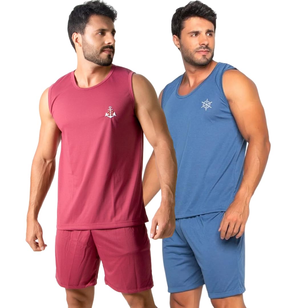 KIT 2 Pijamas Regata Masculino Curto Fechado Conforto Casual Inverno em promoção! Veja a oferta e mais achadinhos de Moda íntima 3 Hoje é o melhor dia para comprar KIT 2 Pijamas Regata Masculino Curto Fechado Conforto Casual Inverno com aquele preço maroto! Promoção! Aproveite a oferta! 3