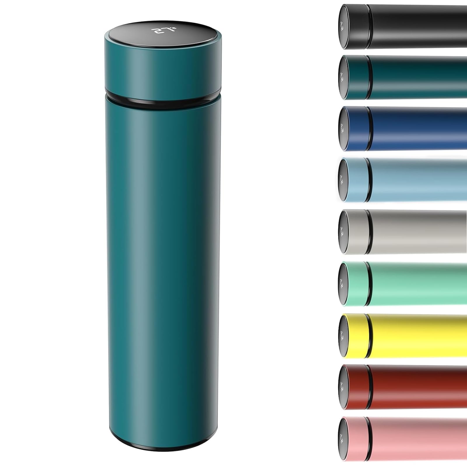 Thermos isotherme LED 500ml Bouteille en acier inoxydable +Mesure de