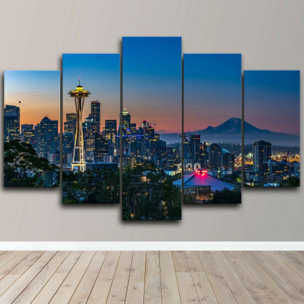 Peinture décoration murale avec cadre Seattle pour habiller un grand mur vide - 6
