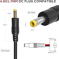 Vista 3 de Cable de alimentación para cámara Trail de 79 pulgadas: enchufe de CC de 0.157x0.067 in, cable de alimentación externo, compatible con cámaras