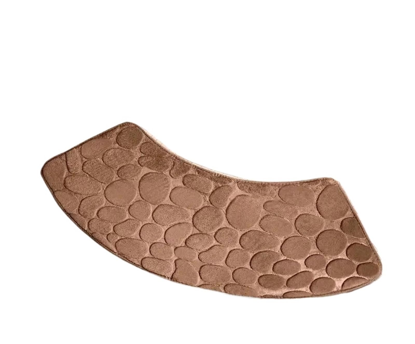Curved Bath Mat Corner Bath Mat Non-slip Bath Mat Absorbent Washable Suitable For Shower Room And Laundry Room(Chocolate)