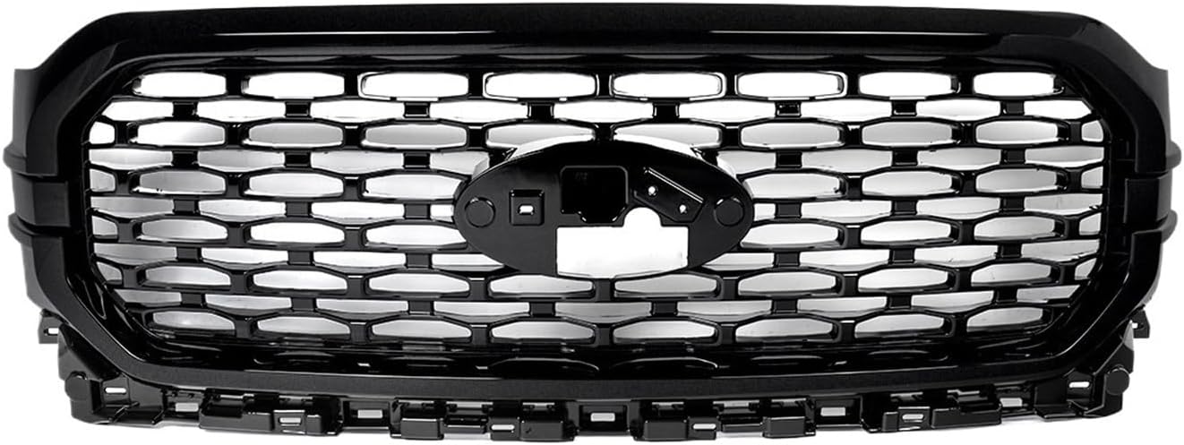 Front Grille Radiator Mesh Grid Grills Front Bumper Upper Grille Grill 2021-2023 Fit For Ford F150 Car Accessories(Race Red)