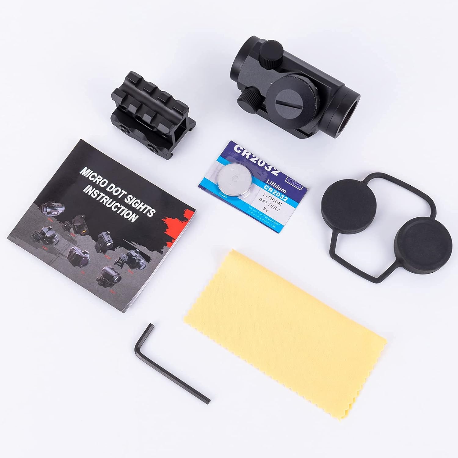 Micro Airsoft Scope Sight with 1 inch Riser Mount - Optic Reflex Sight Waterproof & Shockproof & Fog-Proof M1K Red Dot Sight Riflescope : Sports & Outdoors
