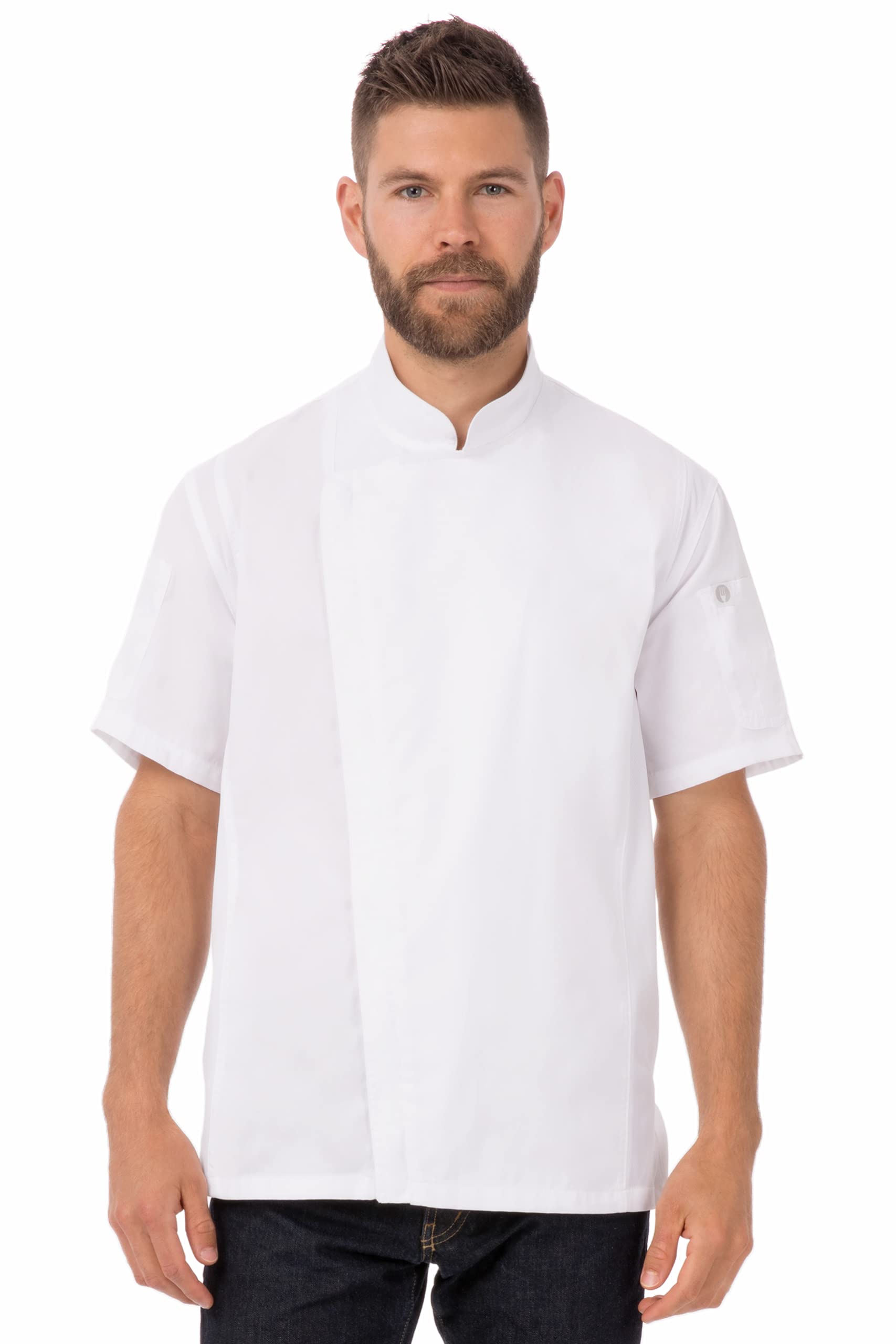 Chef Works Men's Springfield Chef Coat Jacket, White, 3XL