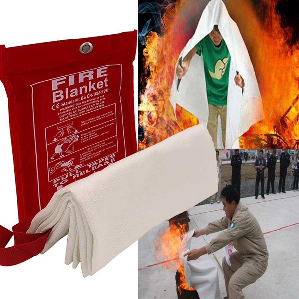 Coperta Antifiamma in Fibra di Vetro con Custodia