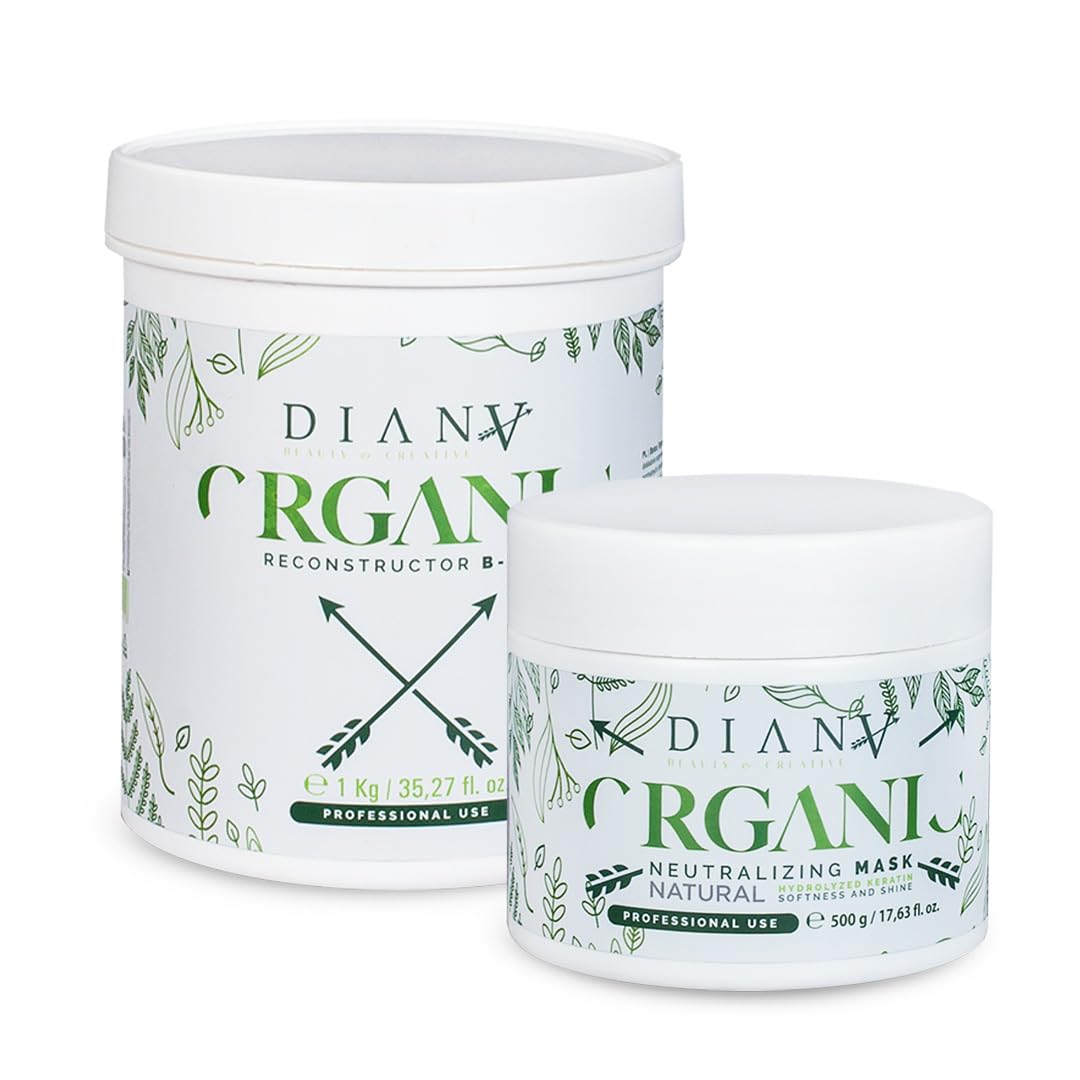 B-Tox for Hair and Hair Mask Large Set Hair Treatment with Addition of Aldehydic Acid and Coconut Butter Hair Regeneration Hair Care - Organic 1000g + 500g