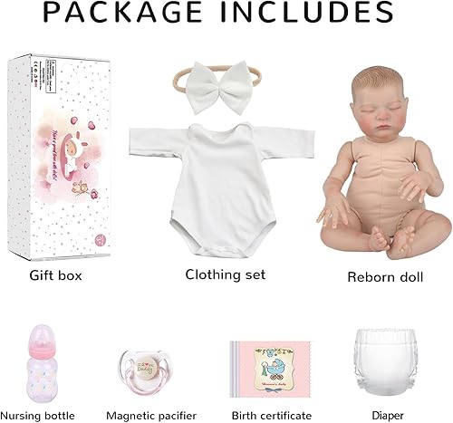 Miniatura 6 de Muñecas Reborn Baby  Muñeca de bebé recién nacida realista de 20 pulgadas, muñeca de bebé realista con venas pintadas avanzadas, aspecto real