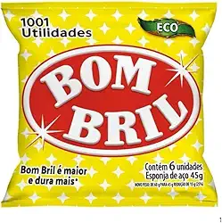 Esponja de Aço, Cinza Metálico, 6 Unidades, 45g, Mini Rolinhos, 1001 Utilidades, para Limpeza de Panelas e Utensílios de Cozinha