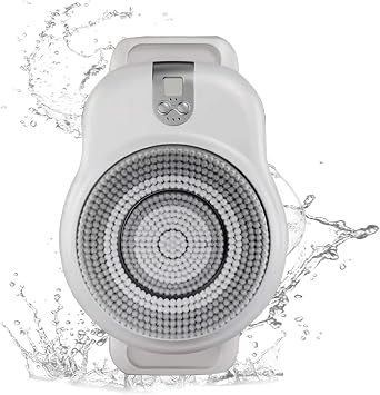 Wall Mounted Electric Back Scrubber, Electric Back Exfoliating Bath Wash Pad with 18CM Large Brush Head, 360 Automatic Rota-Tion, 2-Speed Adjustment, for Shower & Deep Cleansing