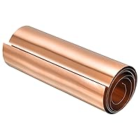 Vista 58 de uxcell Copper Sheet Roll, Metal Foil Plate 1000mm x 20mm x 0.8mm