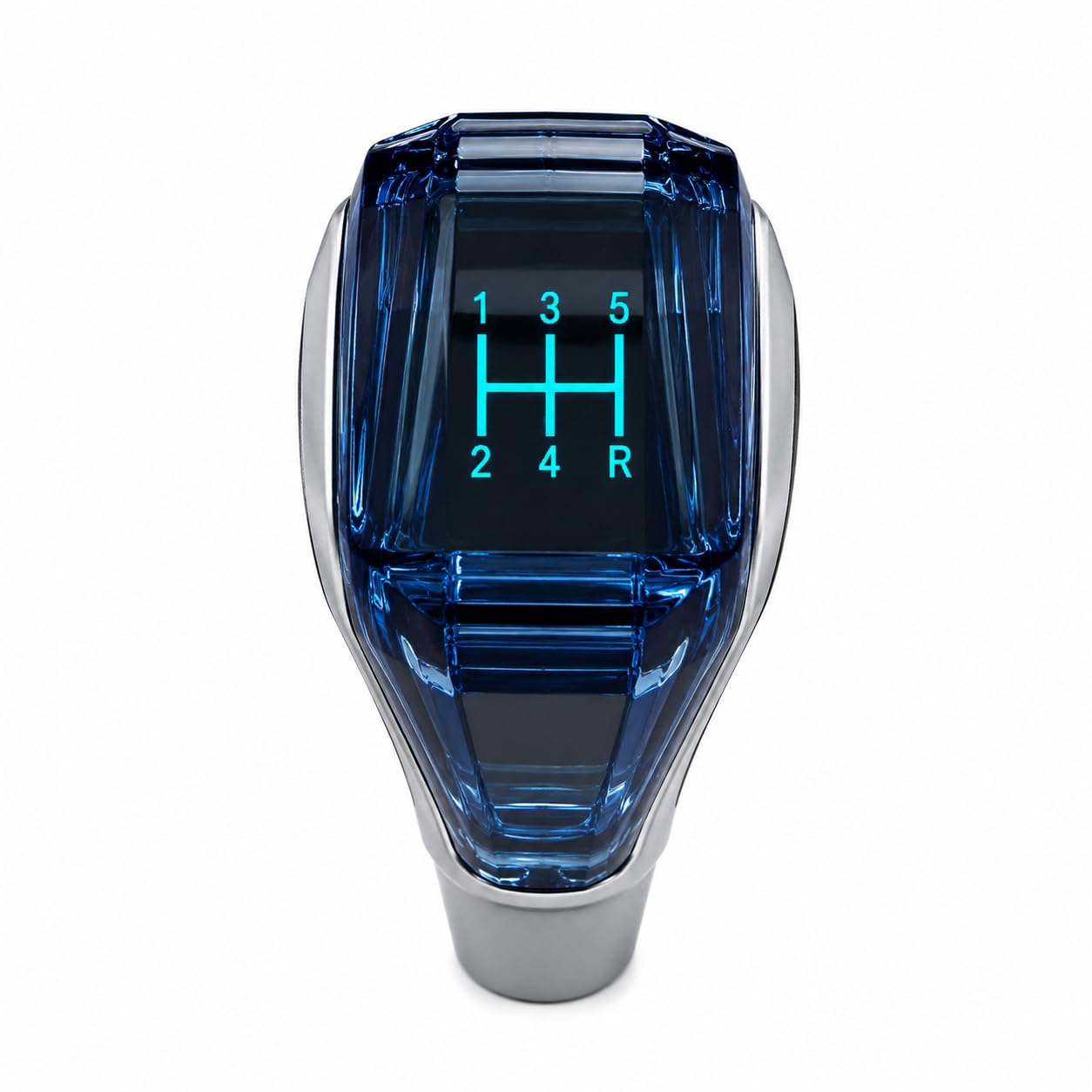 Premium Universal Manual Gear Shift Knob | Crystal Blue Gear Lever Head | Ergonomic Non-Slip Grip | Durable Acrylic & Metal Finish | Easy Installation | Car Interior Styling Accessory-image-32