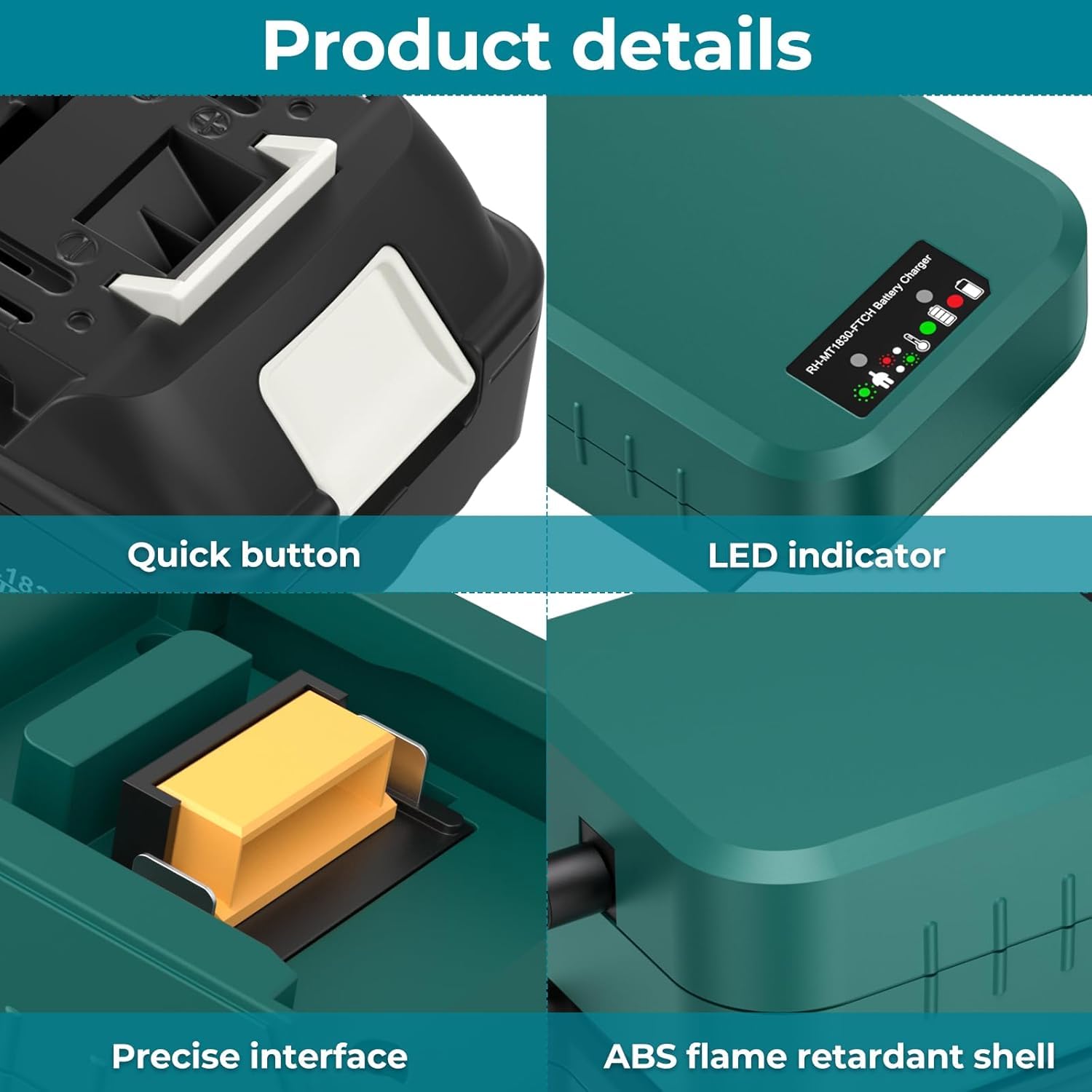 Batterie Di Ricambio Makita 18V 8.0Ah (2 Pezzi) - Compatibili Con BL1860, BL1850, BL1840, BL1830, BL1820, LXT400, Con Display LED E Protezioni Multiple