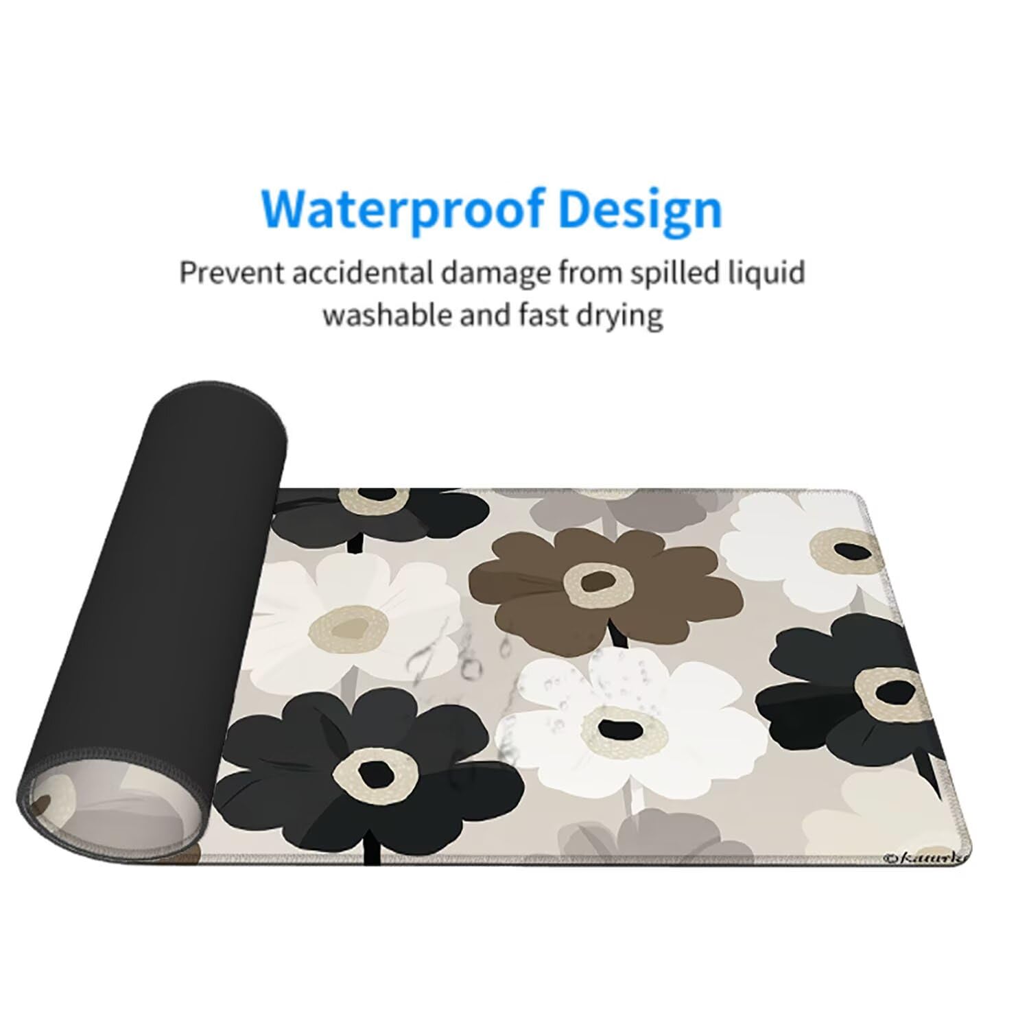 Abstrakcyjna podkładka pod mysz pod mysz pod mysz do gier XXL 1400 x 600 x 3 mm podkładka pod mysz gumowa kwiat duża podkładka pod rękę dla graczy akcesoria wodoodporne PC, do klawiatury laptopa w