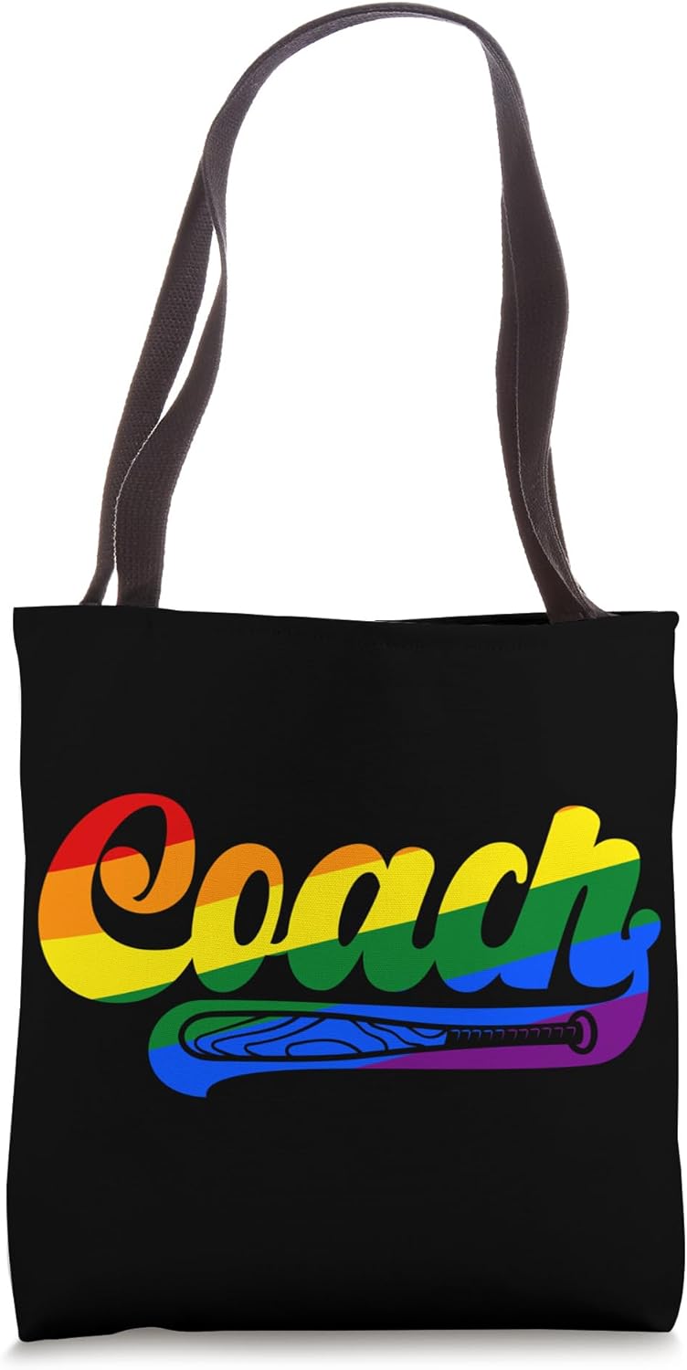 Coach Rainbow Baseball Coach Sport Athlete Player Coach Tote Bag