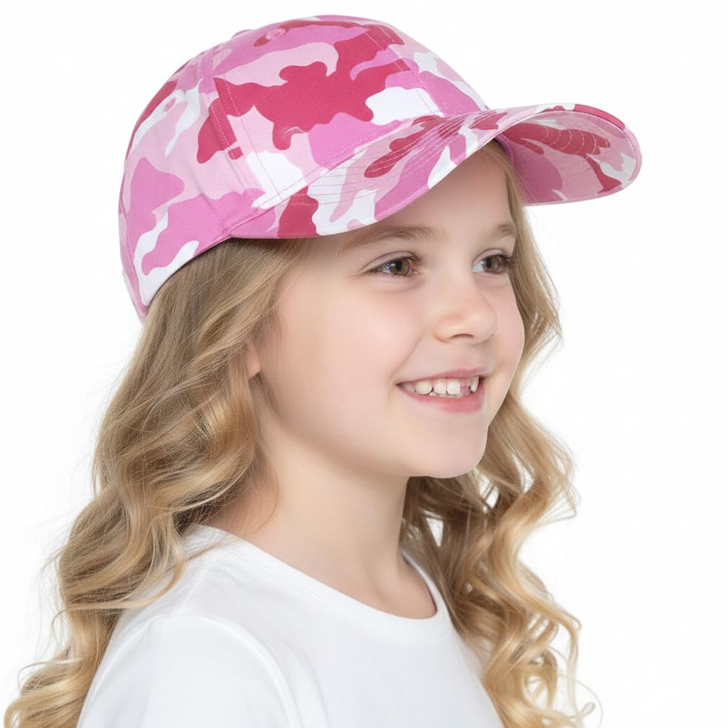 A2Z 4 Kids Dziewczęca czapka z daszkiem czapka z daszkiem trucker ochrona przeciwsłoneczna jednolity kolor oddychająca tkanina wygodne dopasowanie do codziennego noszenia lekkie sportowe nakrycia