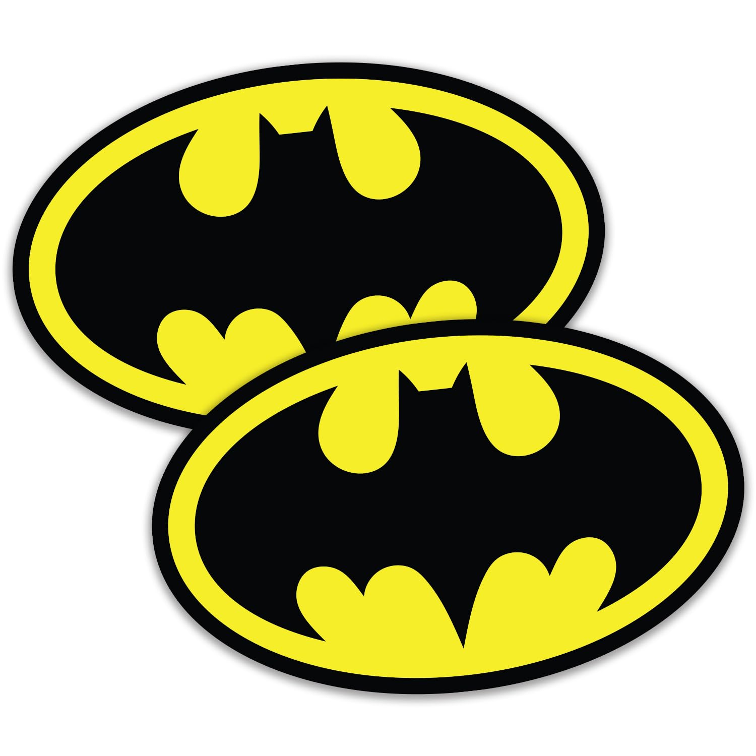 Confezione da 2 Adesivi Logo Supereroi (20 cm di Larghezza) Adesivi in Vinile Impermeabili per Fumetti di Supereroi - Adesivi per Auto, Computer Portatili, Skateboard, Bici, Furgoni, Moto per