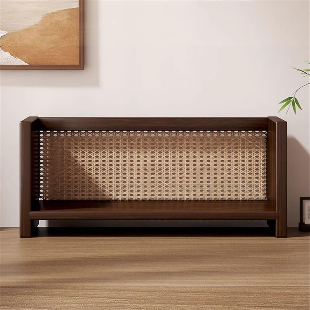 Walnuss-Schreibtisch – stapelbares Bücherregal aus Holz, multifunktionales Aufbewahrungsregal für Büro, Wohnzimmer, Schlafzimmer, L40 x B20 x H25 cm, effiziente Schreibtisch-Aufbewahrungslösung