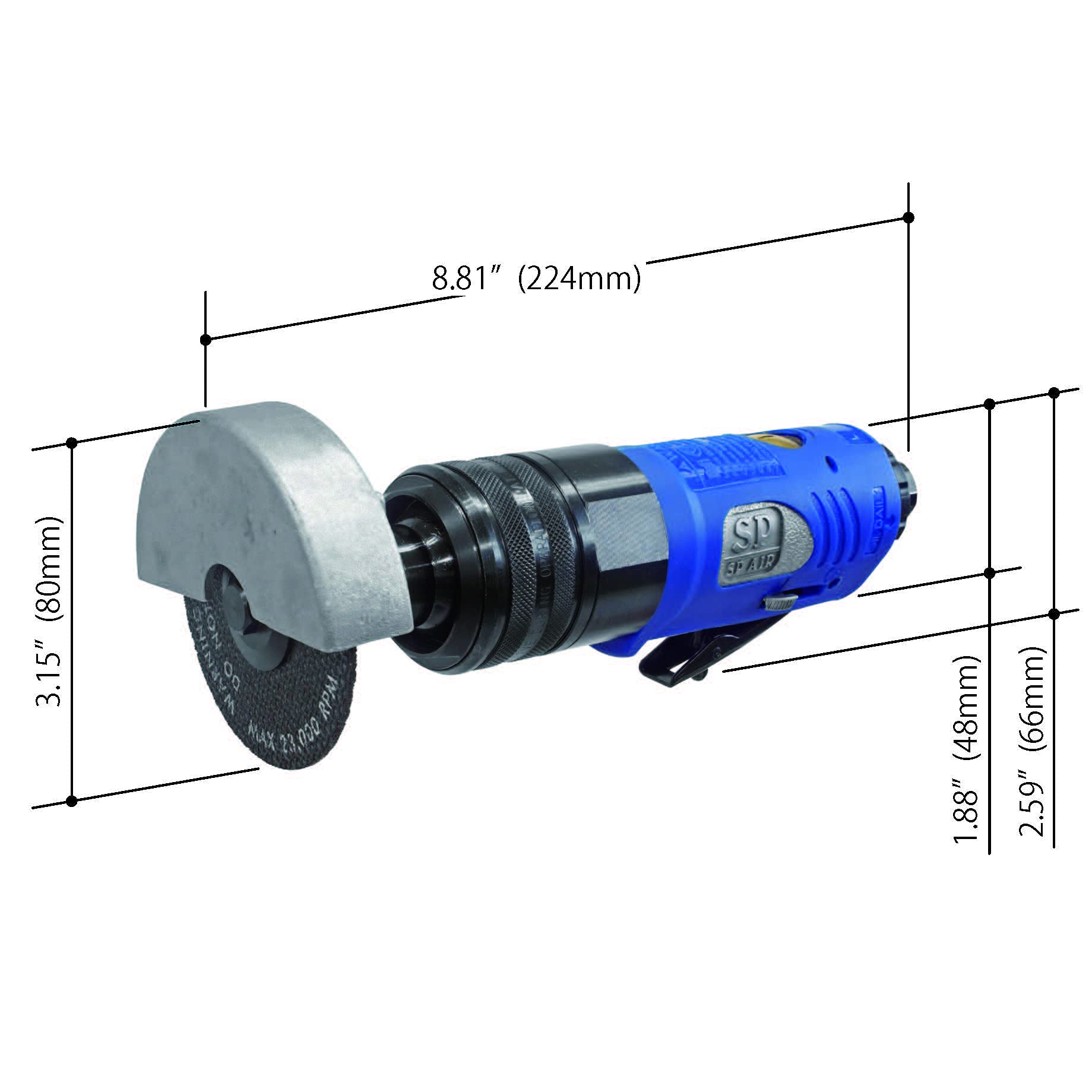 3/4 Inch Rod Cutter Reversible Flex Head Cut-Off Tool - 12,000 RPM, 90 ...
