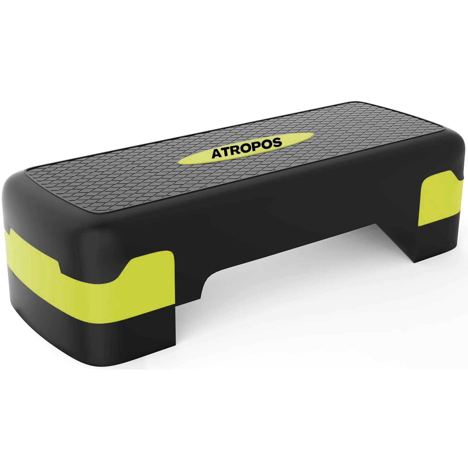 Atropos Aerobic Stepper For Cardio Workout with 2 Height Adjustments-[10&15 cm],4 Anti-Skid Rubbers Pad on Legs in 2 Different Sizes (68CM & 75CM). (Fitness Stepper 68cm-(Yellow Black)) (B0BPR5S651) Amazon Price History, Amazon Price Tracker