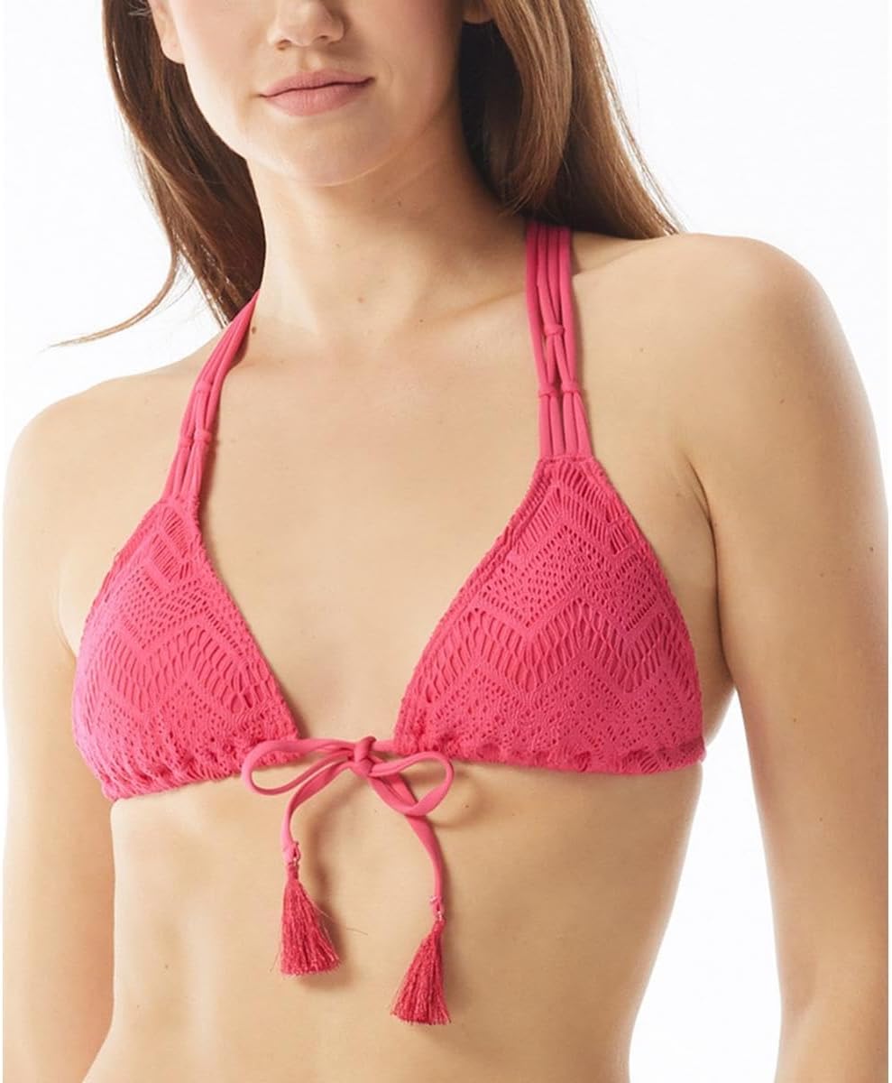 Vince Camuto Crochet Lace Tie Front Triangle Bra Top