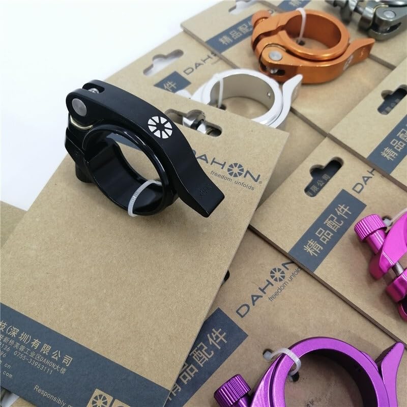 Abrazadera Sillin Abrazaderas for tijas de sillín bicicleta plegable, 41 mm, 40, piezas for(Black 41mm)