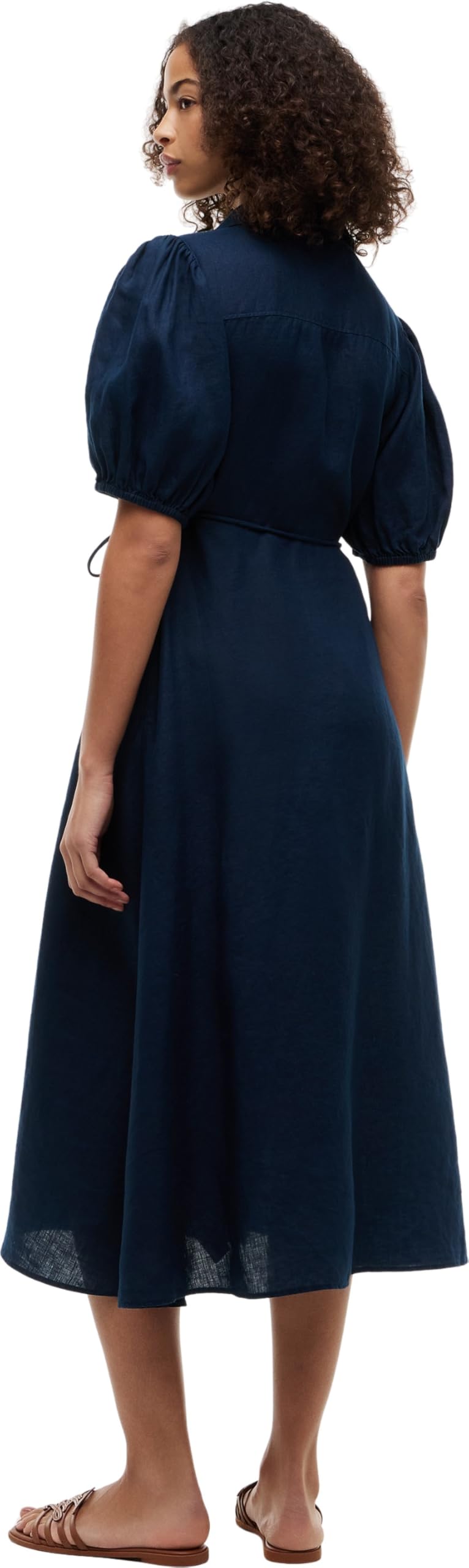 Tommy Hilfiger Sumr Linen Wrap LNG Midi Drs Ww0ww51011 Abito Avvolgente Donna (Pacco da 1)