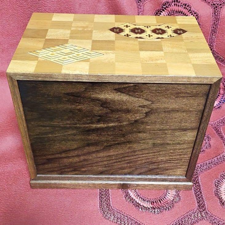 寄木細工 小引き出し 3段 伝統工芸 木製 K8684 箱根寄木細工 三段 引出し