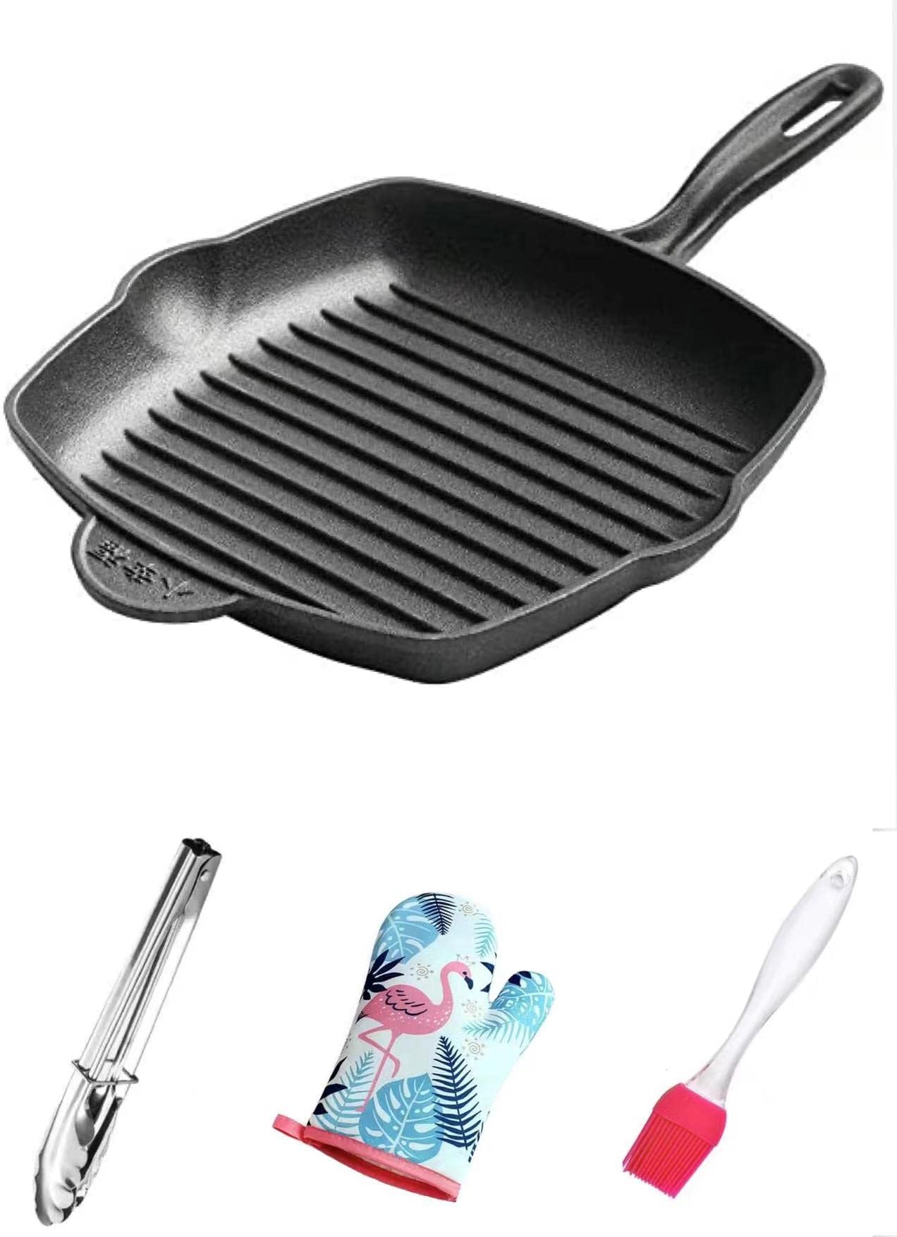 Skillet Cast Iron Grill Pan Diameter 26 cm / 10.25 inch