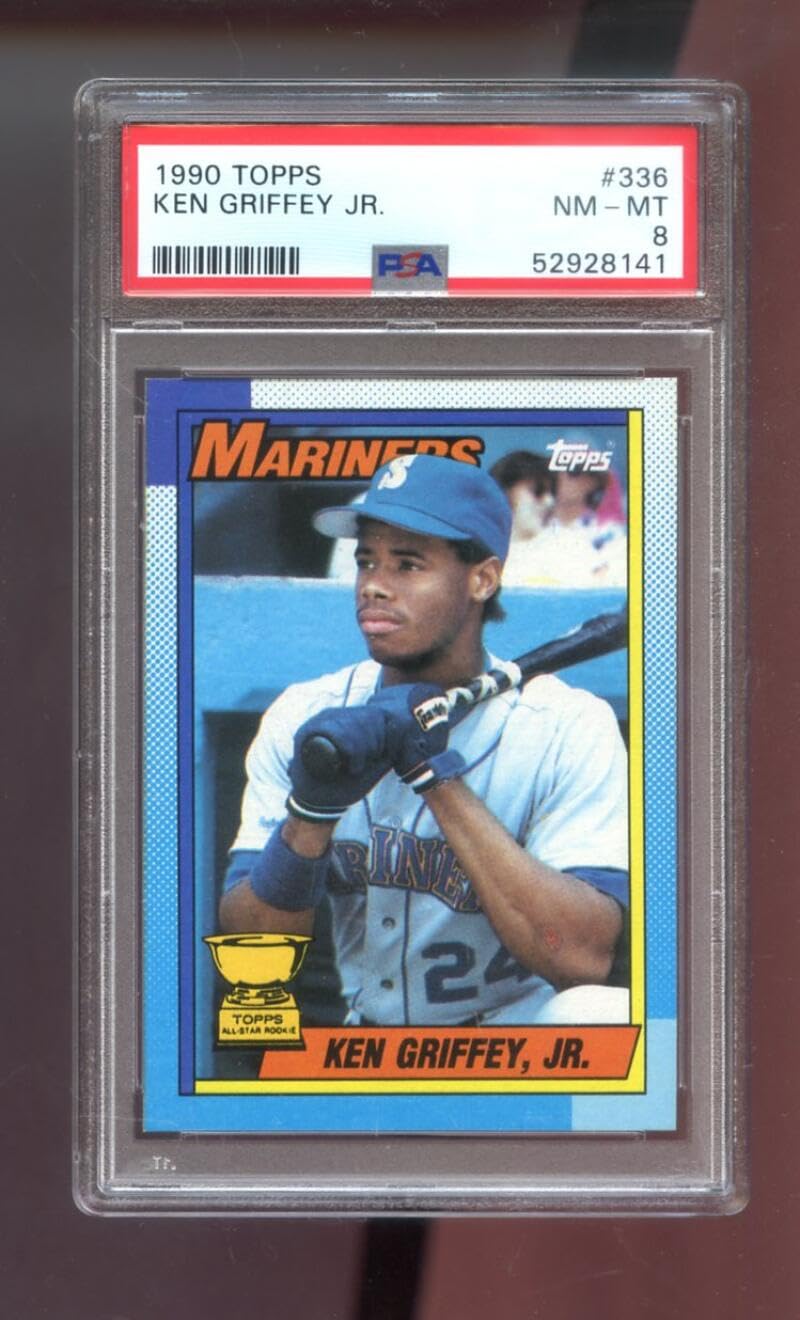 Amazon.com: Ken Griffey Jr. Card 1990 Topps #336 PSA 8