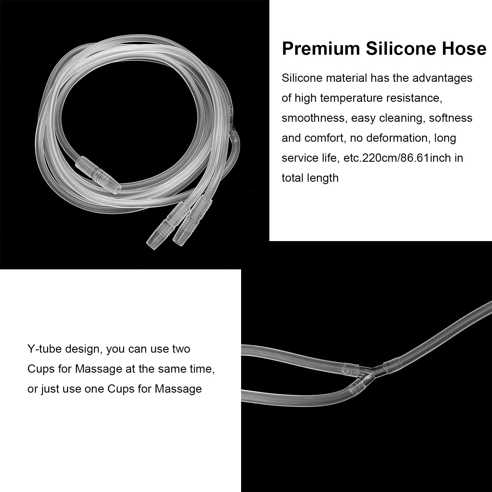 ELITZIA 6x3 trasparente tubo in silicone accessorio per ELITZIA allargamento del seno pompa a vuoto tazze forma di sollevamento del seno macchina digitale seno bellezza salone Spa