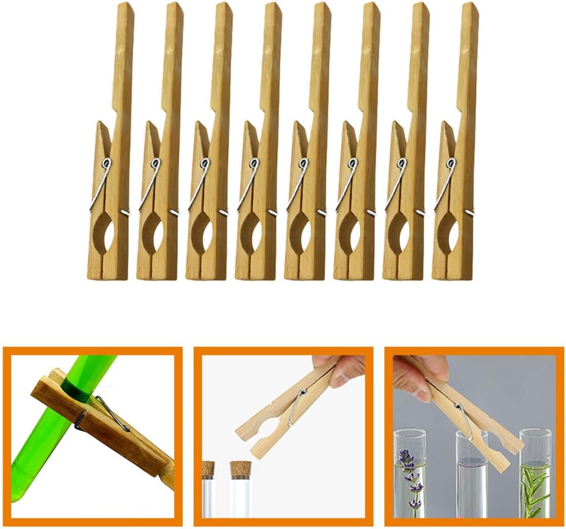 Ciieeo 8pcs Test Tube Clamps for Laboratory Use Reusable Chemical Experiment Tube Clips for Science Lab and Student Classroom