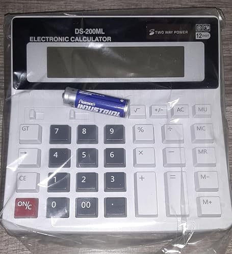 Miniatura 3 de Calculadora de gran tamaño para oficina de escritorio, pantalla LCD extragrande, calculadora de contabilidad de números grandes de 12 dígitos con