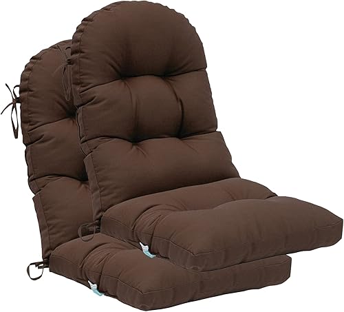 QILLOWAY Cojín para silla de respaldo alto para interiores y exteriores, para Adirondack, para primaveraverano, de temporada, para todo tipo de